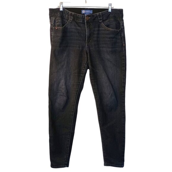 Women's Democracy "Ab"Solution Denim Skinny Blue Jeans Size 14 - Dark Wash - Picture 1 of 11